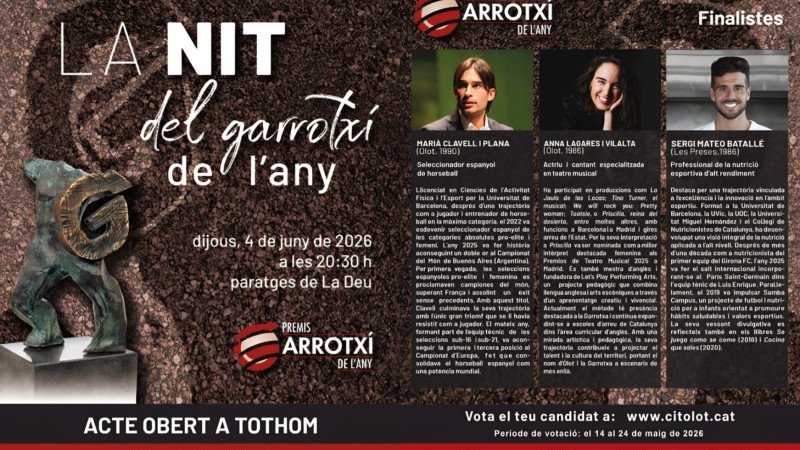 Compte enrere per saber el ‘Garrotxí de l’Any’